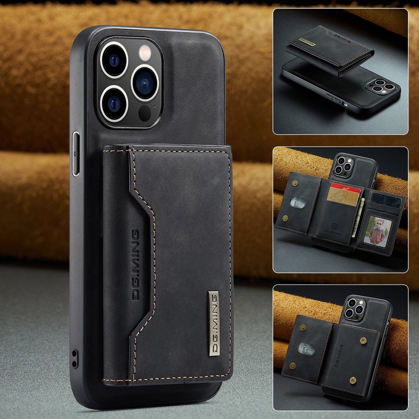 TegaGear™ Ming 2 in 1 Detachable Leather Wallet Case For iPhone.