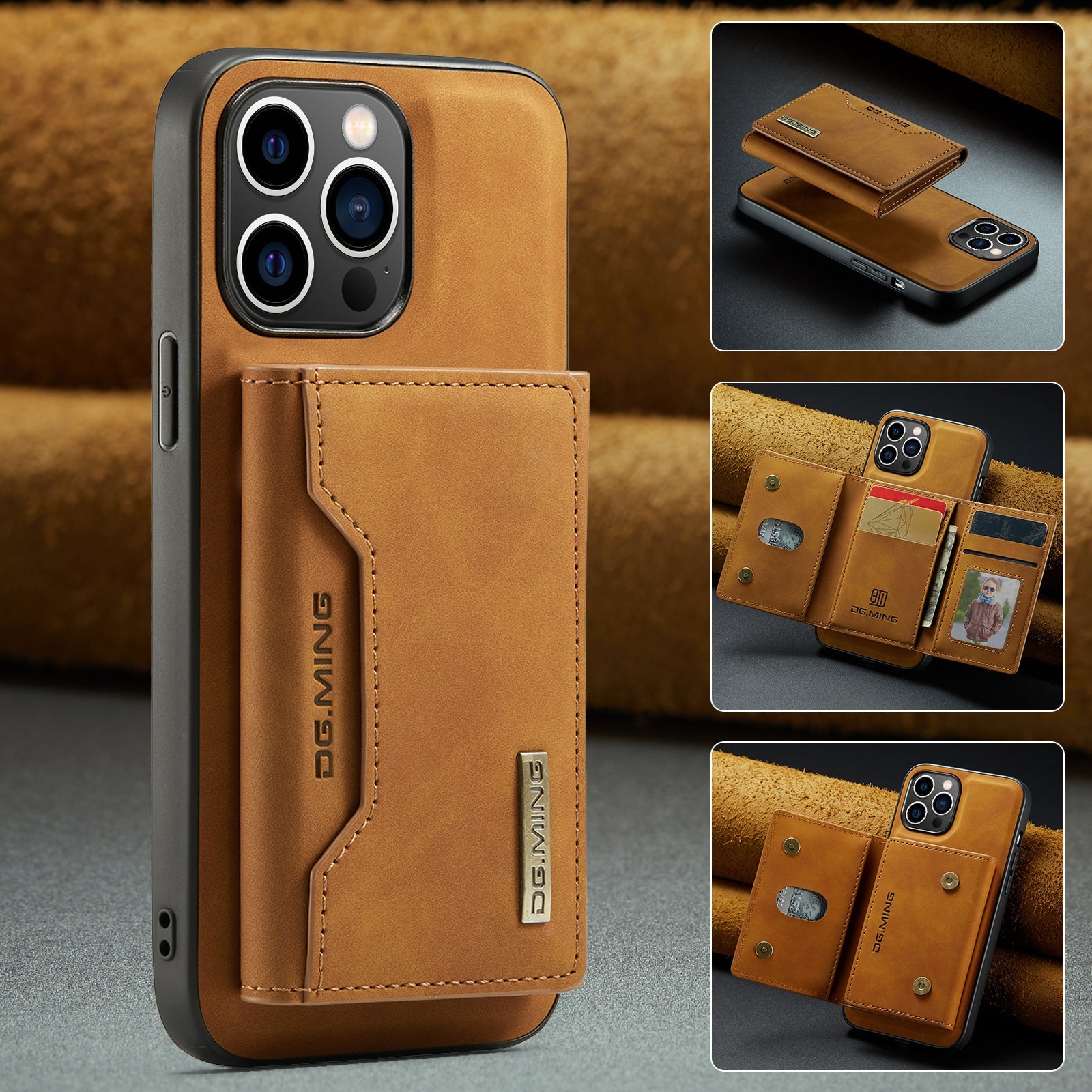 TegaGear™ Ming 2 in 1 Detachable Leather Wallet Case For iPhone.