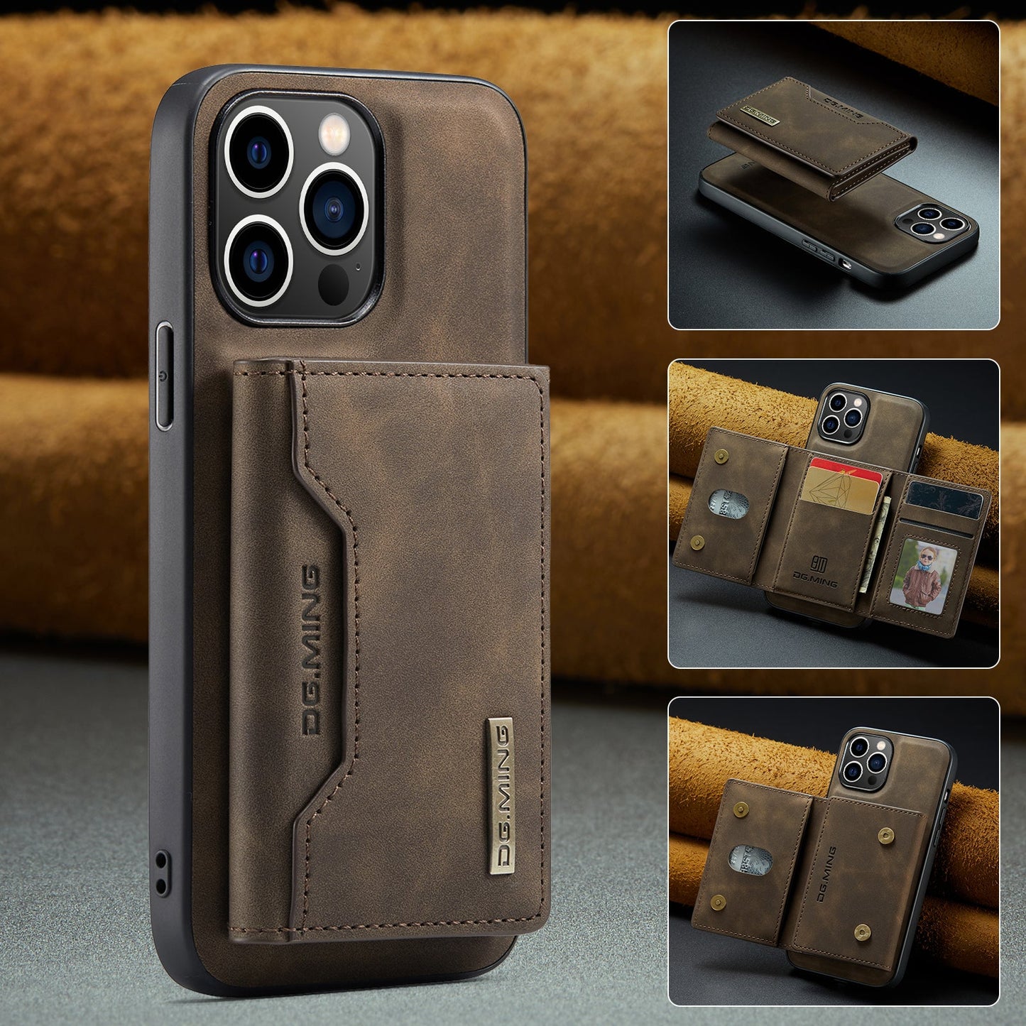 TegaGear™ Ming 2 in 1 Detachable Leather Wallet Case For iPhone.