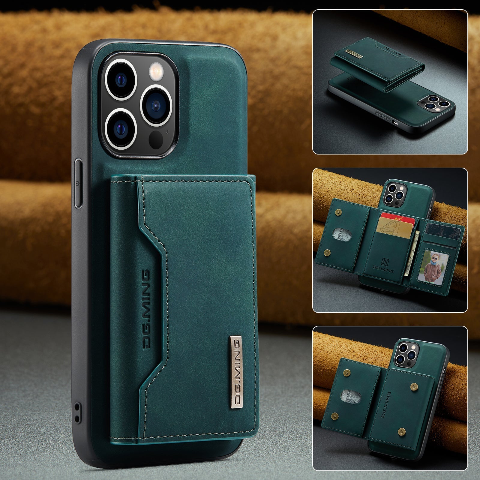 TegaGear™ Ming 2 in 1 Detachable Leather Wallet Case For iPhone.