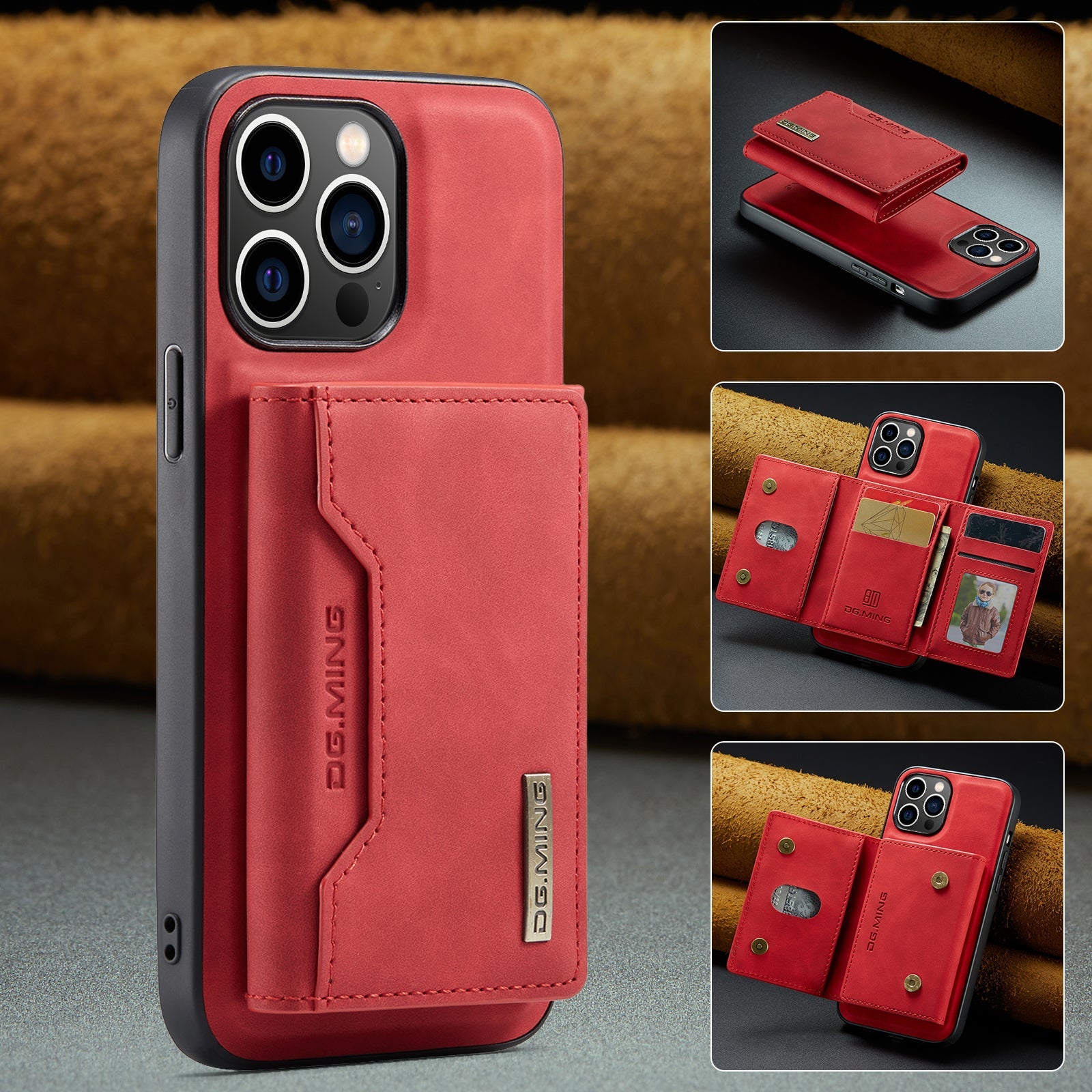 TegaGear™ Ming 2 in 1 Detachable Leather Wallet Case For iPhone.