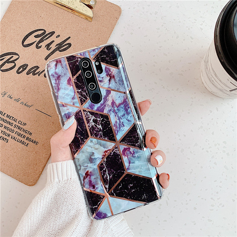 TegaGear™ Plating Geometric Splice Marble Mobile Phone Case For Redmi.