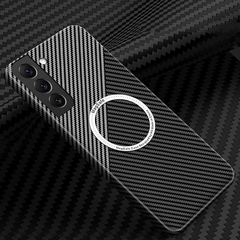 TegaGear™ Luxury Ultra-thin Carbon Fiber Style Magnetic Case For Samsung Galaxy S21 S22 S23.