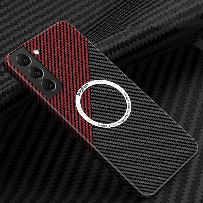 TegaGear™ Luxury Ultra-thin Carbon Fiber Style Magnetic Case For Samsung Galaxy S21 S22 S23.