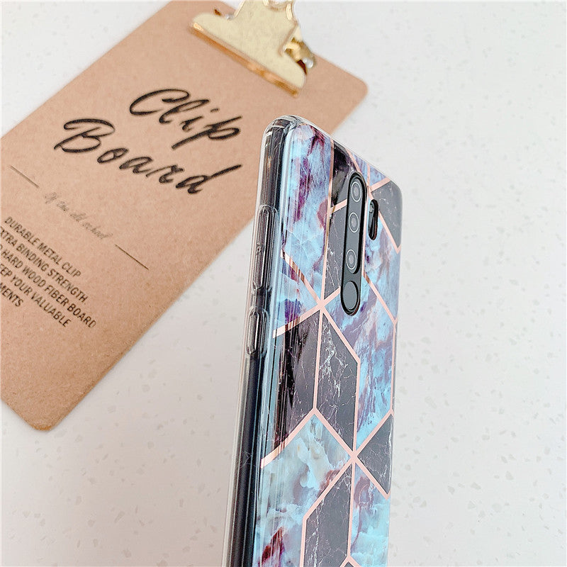 TegaGear™ Plating Geometric Splice Marble Mobile Phone Case For Redmi.