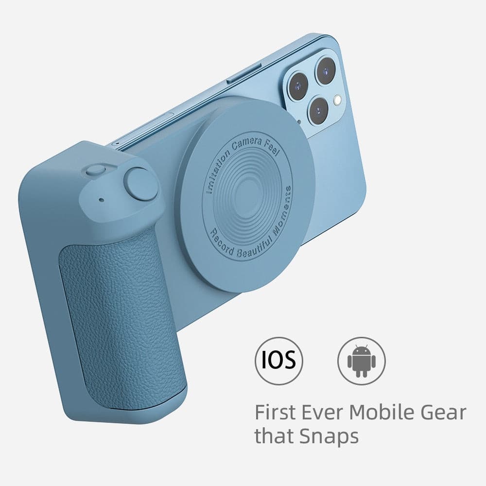 TegaGear™ Snappie™ 3 in 1 Magnetic Camera selfie Phone Holder Grip Device for Android/iOS Magsafe.