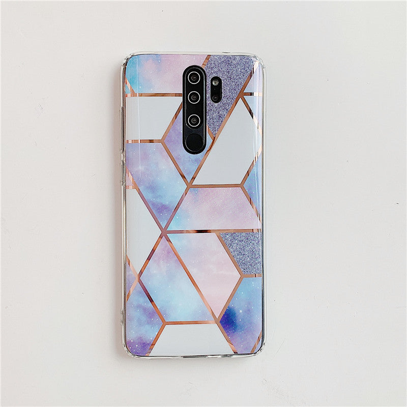 TegaGear™ Plating Geometric Splice Marble Mobile Phone Case For Redmi.