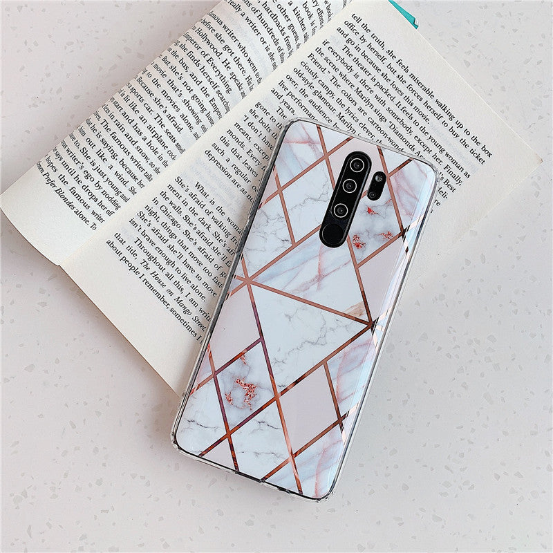 TegaGear™ Plating Geometric Splice Marble Mobile Phone Case For Redmi.