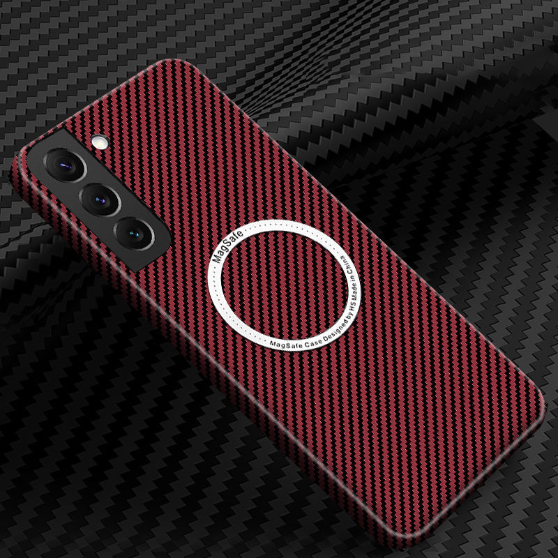 TegaGear™ Luxury Ultra-thin Carbon Fiber Style Magnetic Case For Samsung Galaxy S21 S22 S23.