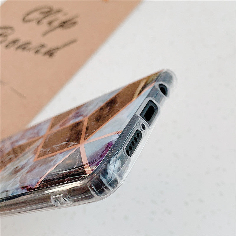 TegaGear™ Plating Geometric Splice Marble Mobile Phone Case For Redmi.