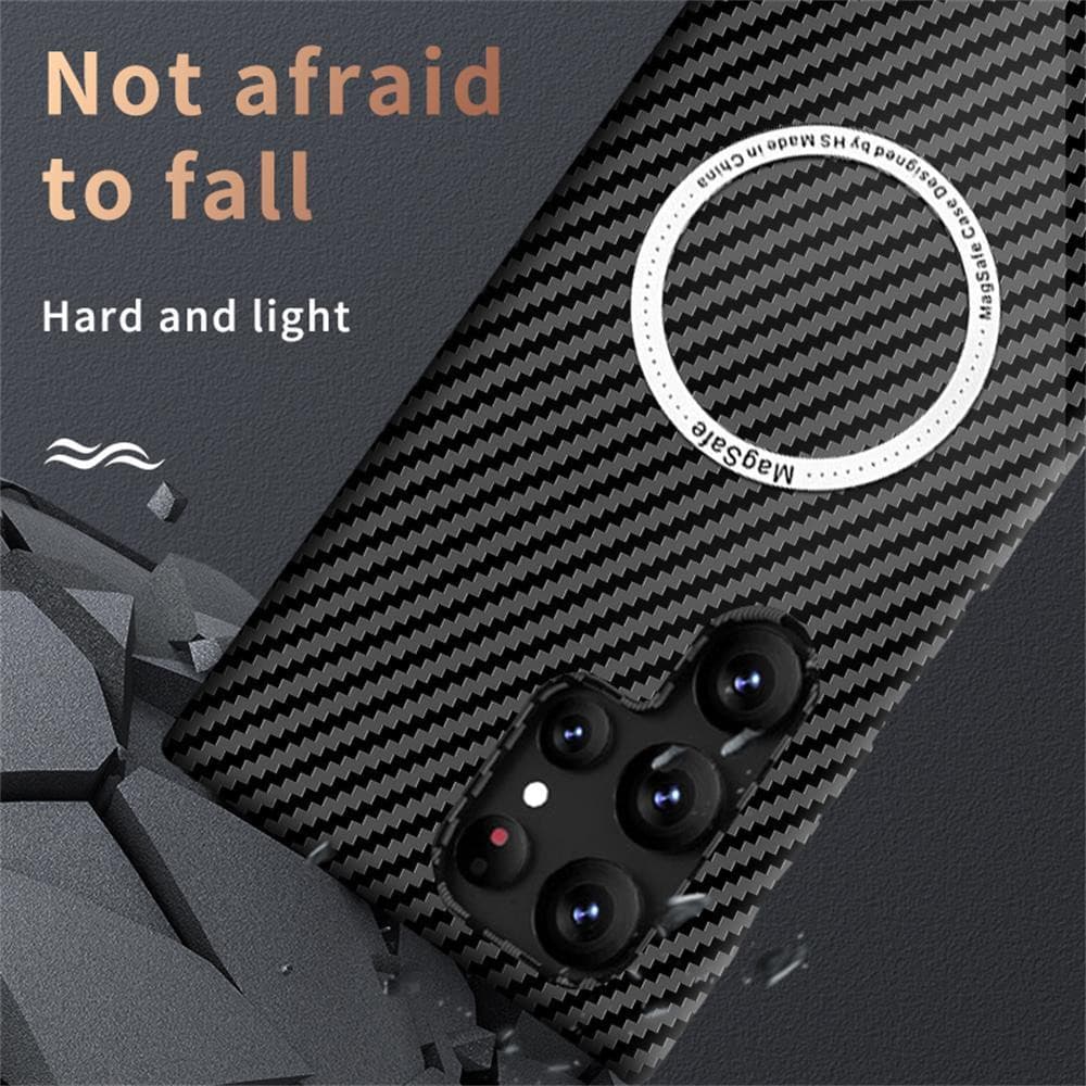 TegaGear™ Luxury Ultra-thin Carbon Fiber Style Magnetic Case For Samsung Galaxy S21 S22 S23.