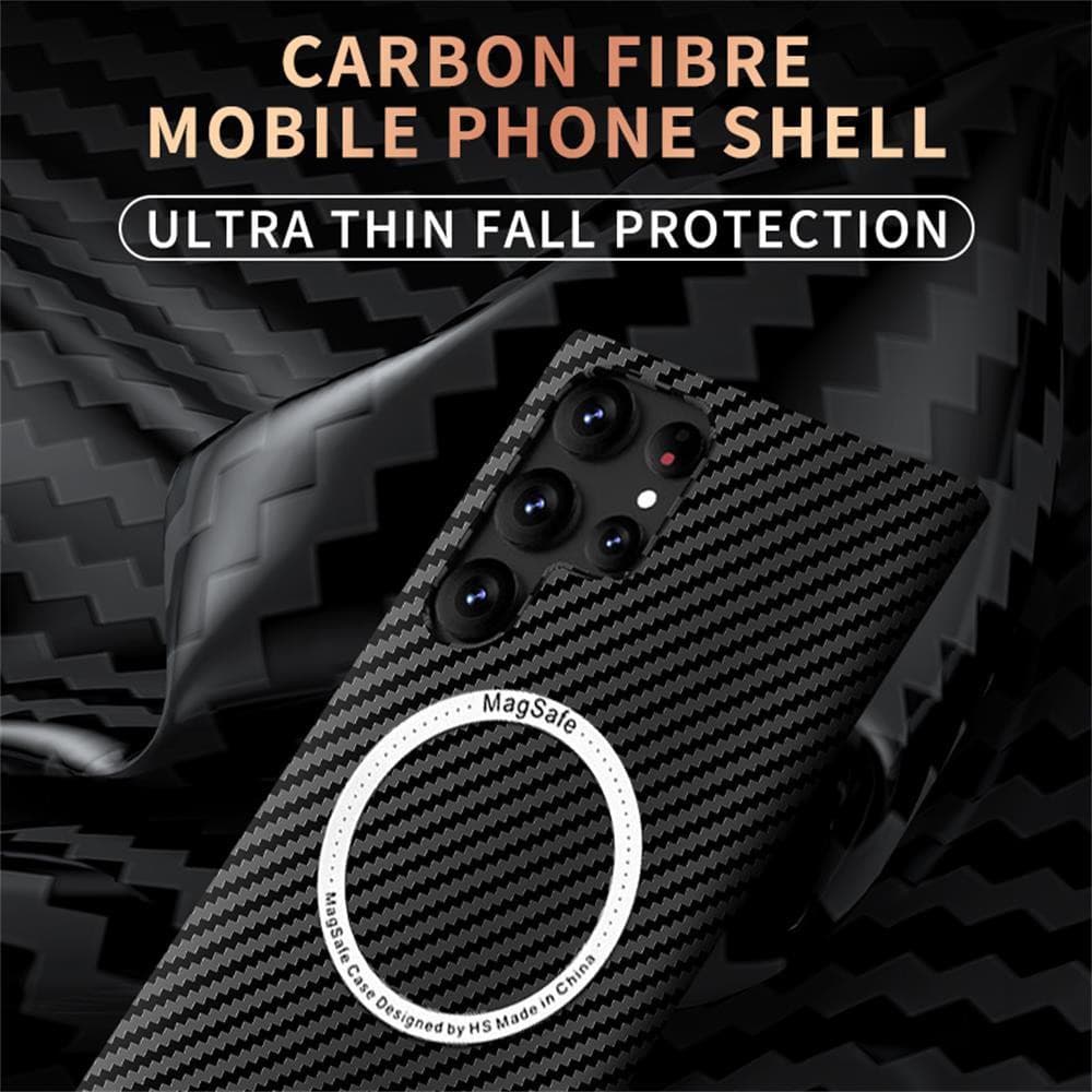 TegaGear™ Luxury Ultra-thin Carbon Fiber Style Magnetic Case For Samsung Galaxy S21 S22 S23.