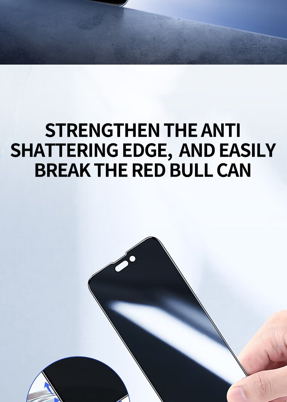 TegaGear™ Anti Peep™ 360° Privacy Screen Protector For Iphone Anti-spy Glass On.