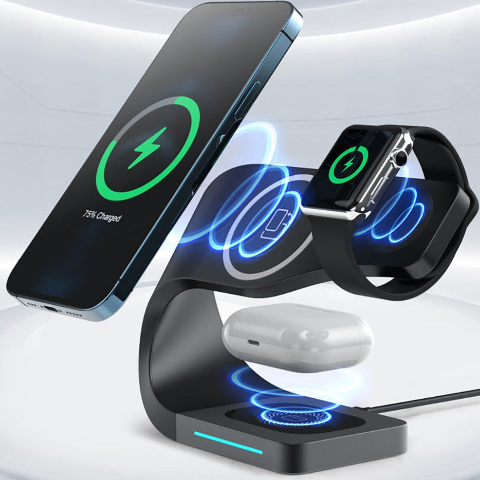 TegaGear™ Boomerang Charge™ Intelligent 3 In 1 Wireless Stand Dock For iPhone.