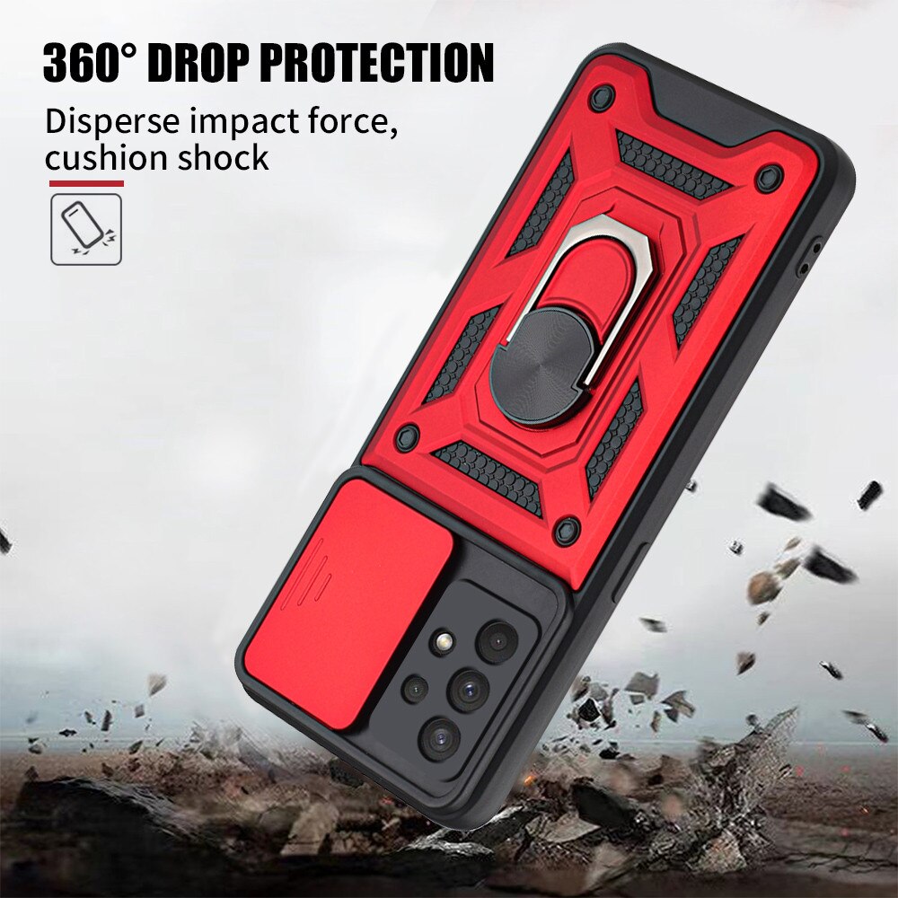 TegaGear™ ArmorSnap™ Military Grade Push Window Bracket Ring Phone Case For Samsung.