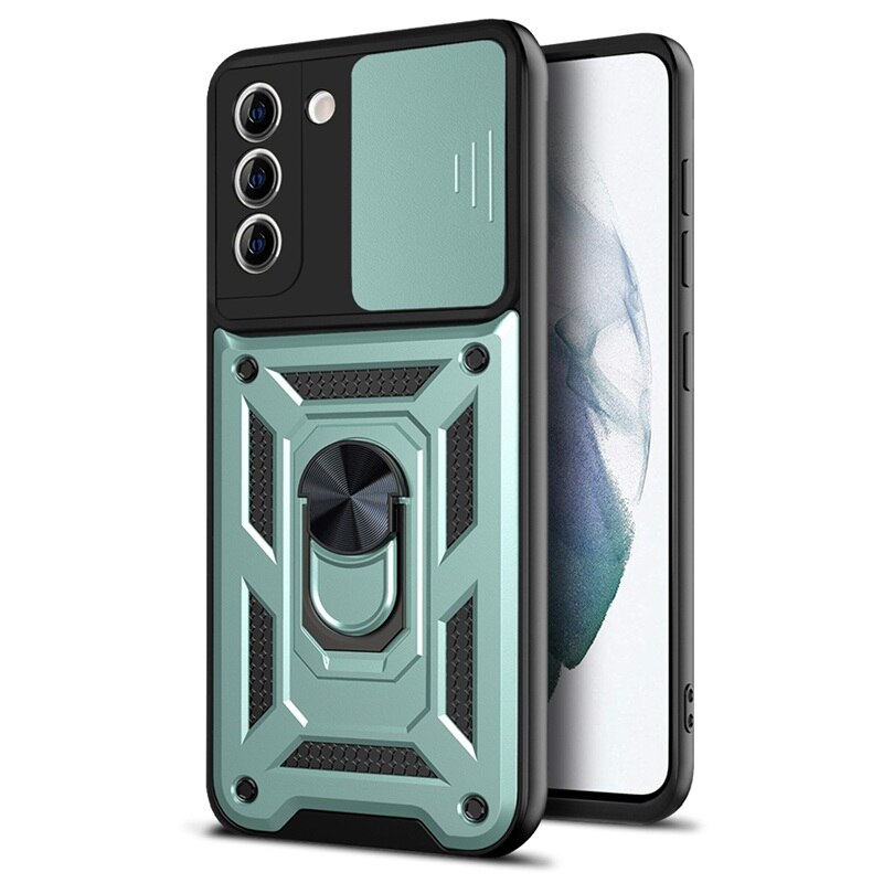 TegaGear™ ArmorSnap™ Military Grade Push Window Bracket Ring Phone Case For Samsung.