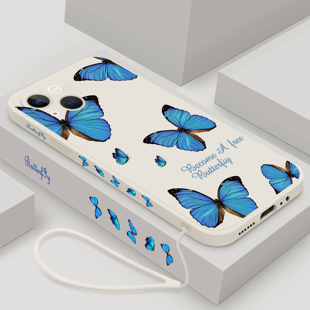 TegaGear™ Butterfly Flowers Silicone Case Cover For iPhone.