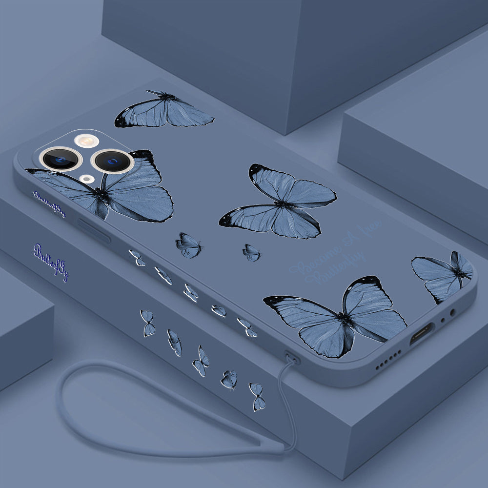 TegaGear™ Butterfly Flowers Silicone Case Cover For iPhone.