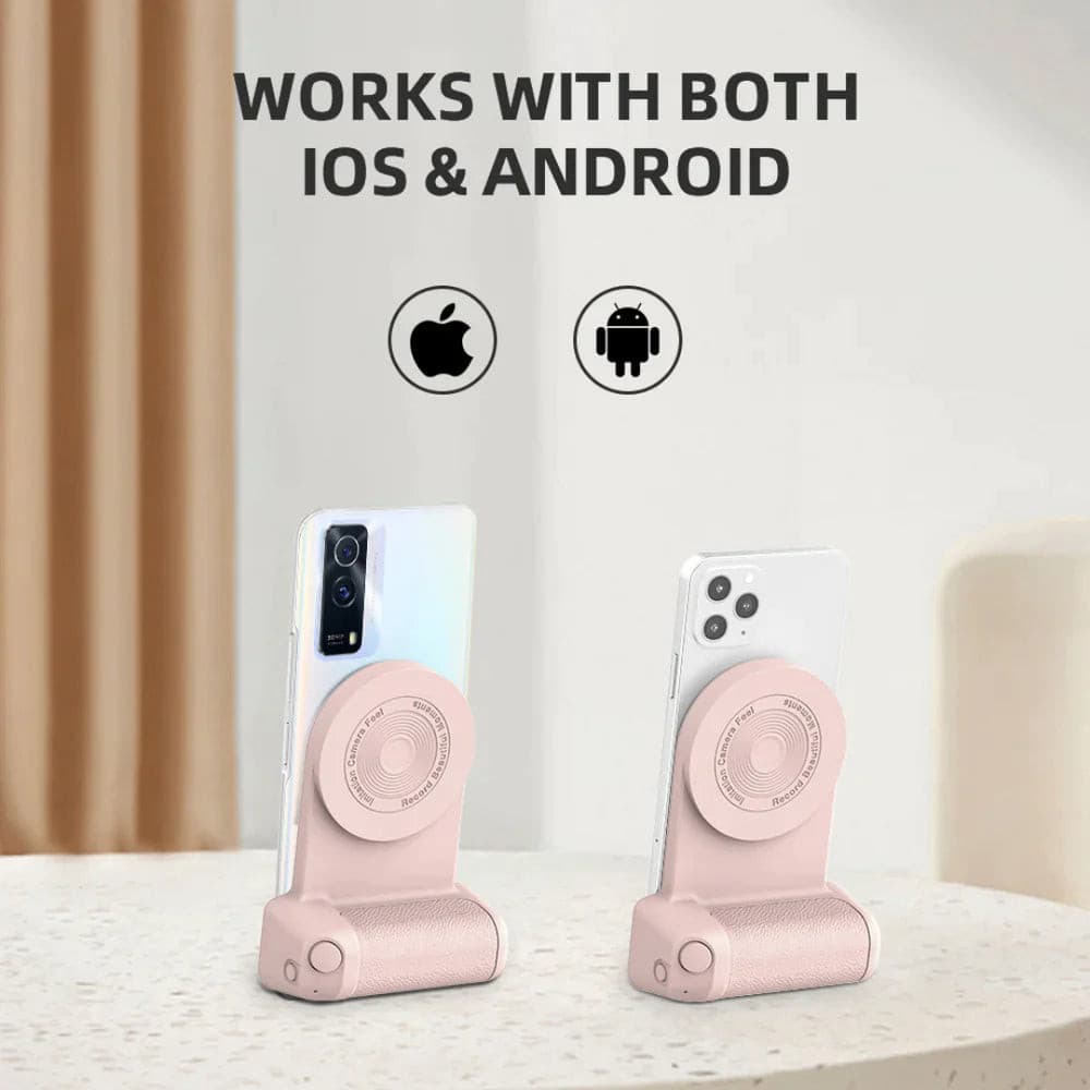 TegaGear™ Snappie™ 3 in 1 Magnetic Camera selfie Phone Holder Grip Device for Android/iOS Magsafe.