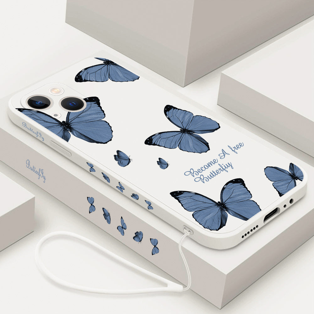 TegaGear™ Butterfly Flowers Silicone Case Cover For iPhone.